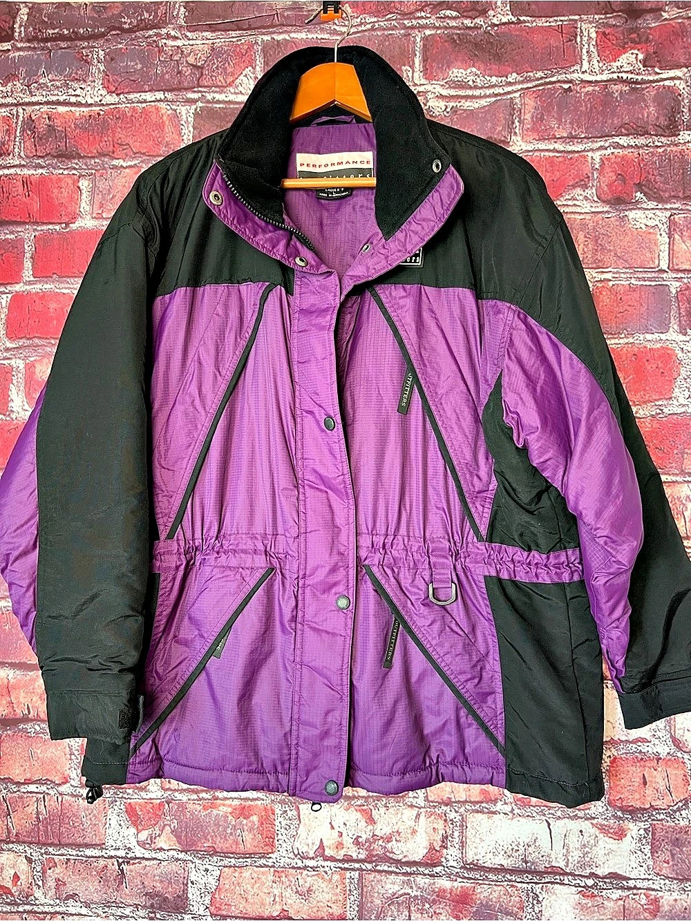 Vintage Performance Outfitters Women's 90s Colorblock Ski Puffer Jacket L